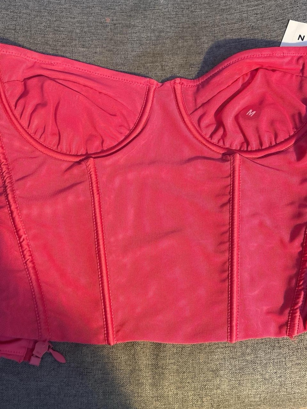 PacSun Hot Pink Strapless Corset Bustier